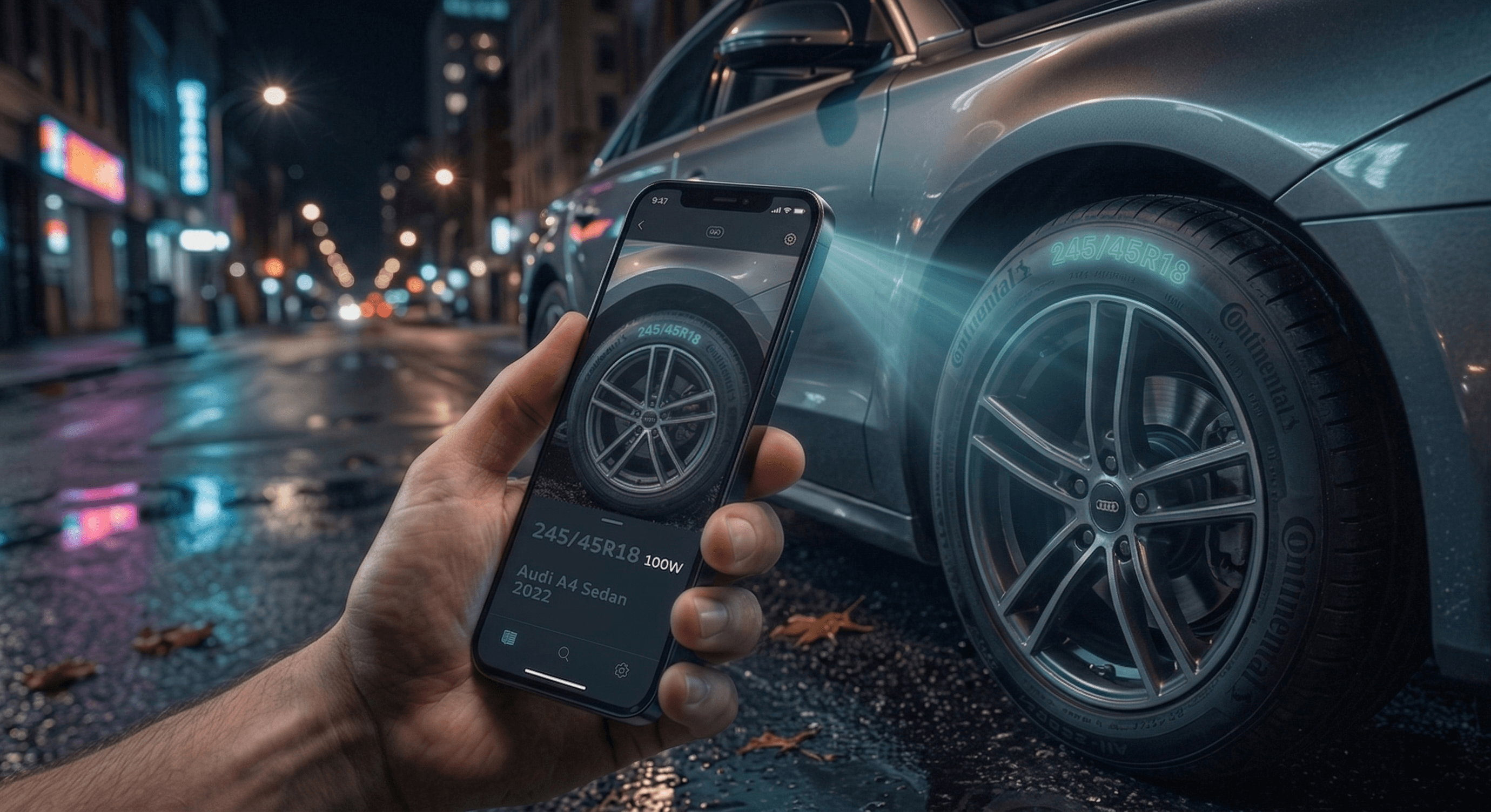 Scanning a tire sidewall with a smartphone